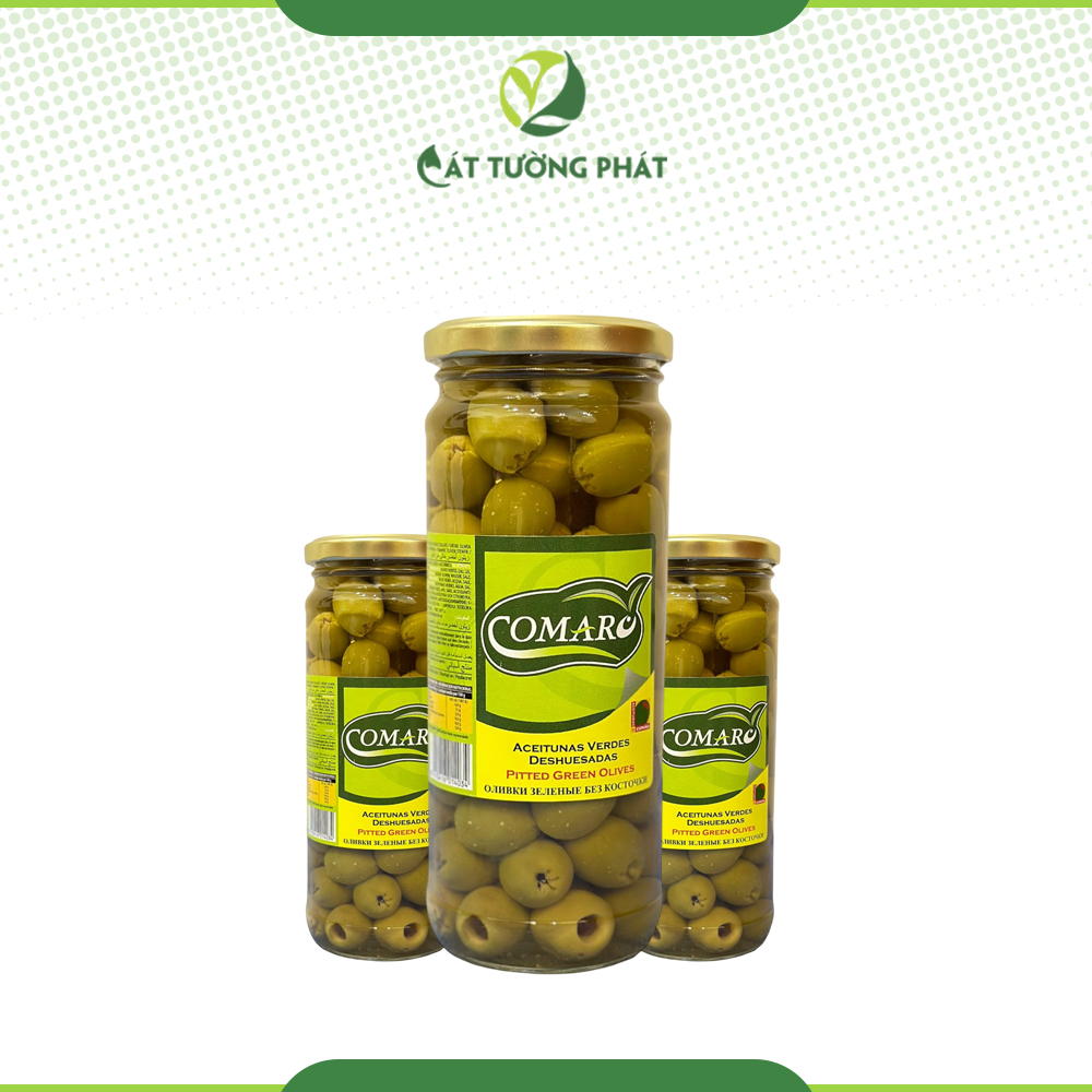 Quả Oliu xanh nguyên trái tách hạt 435g